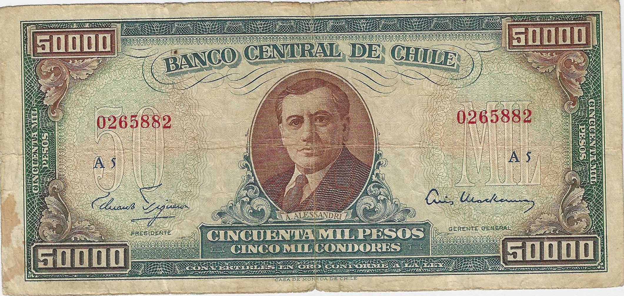billete 50.000